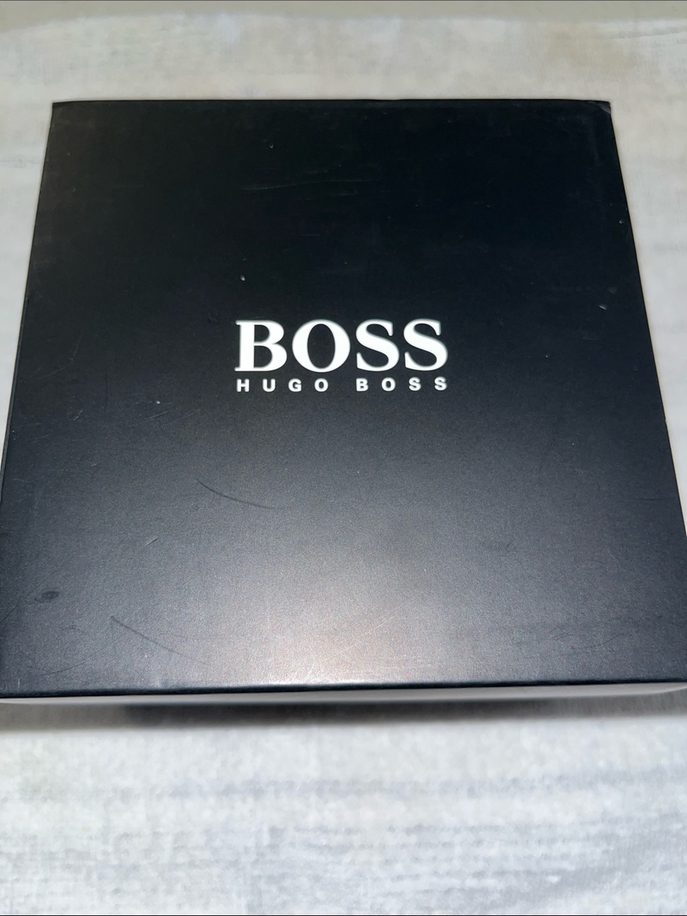 Hugo Boss Men's White Dial Gold Case Black Leather Strap Watch EUC - Picture 6 of 12